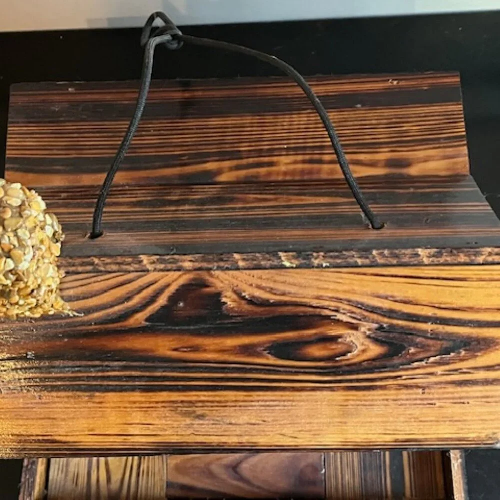 Solid Wood Hand Made Bird House / Cabin with wrap around porch 13